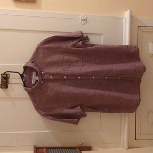 Old Navy maroon striped shirt Sz L